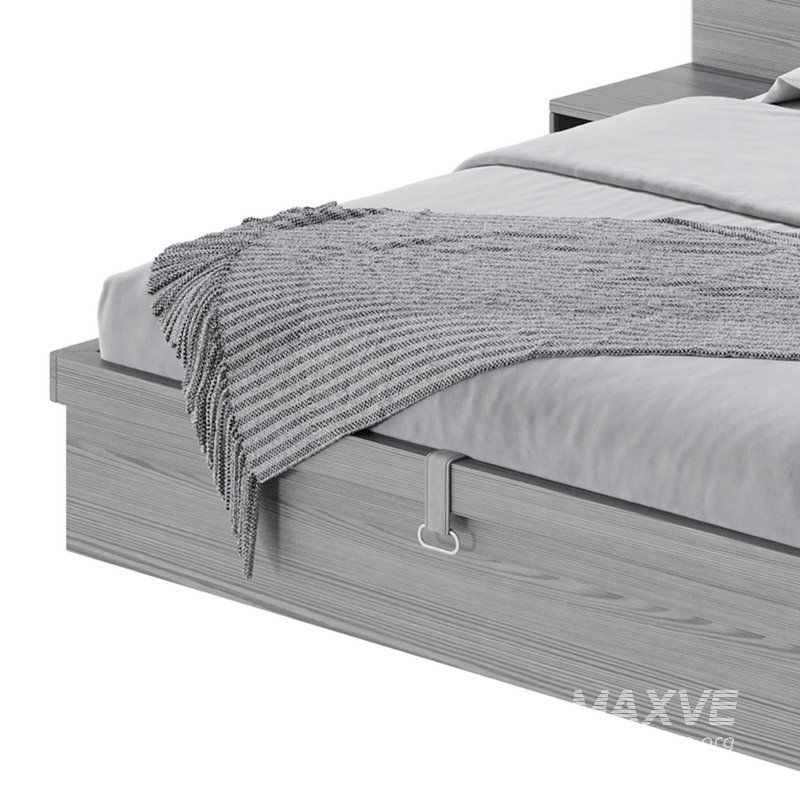 Brown Wooden Panel Bed - Image 13