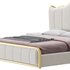 White Upholstered Bed with Headboard - Thumbnail 13