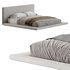 Cesar Suede Fabric Contemporary Minimalist Bed - Thumbnail 1