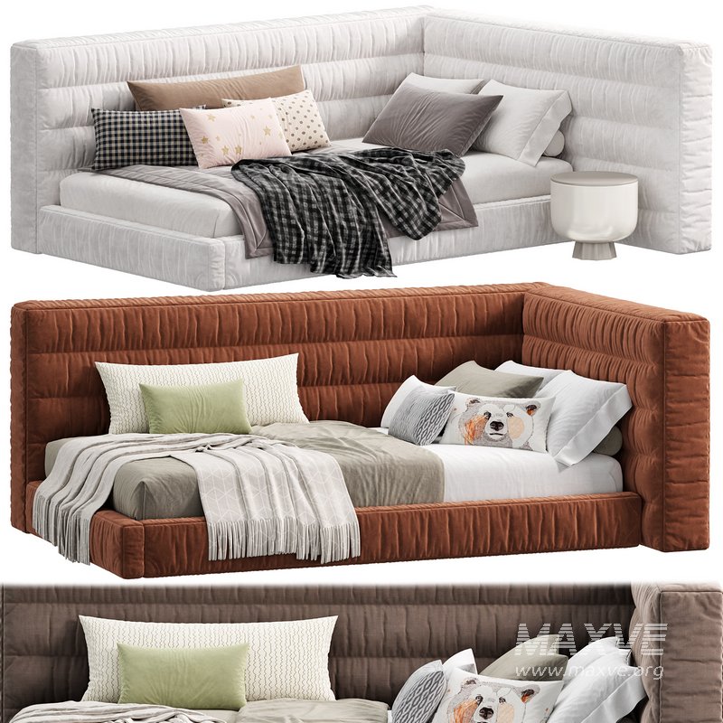 Hudson Upholstered Corner Bed by pbteen - Image 1