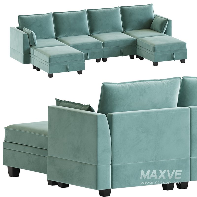 Sectional Sofa Convertible Sofa Bed - Image 1