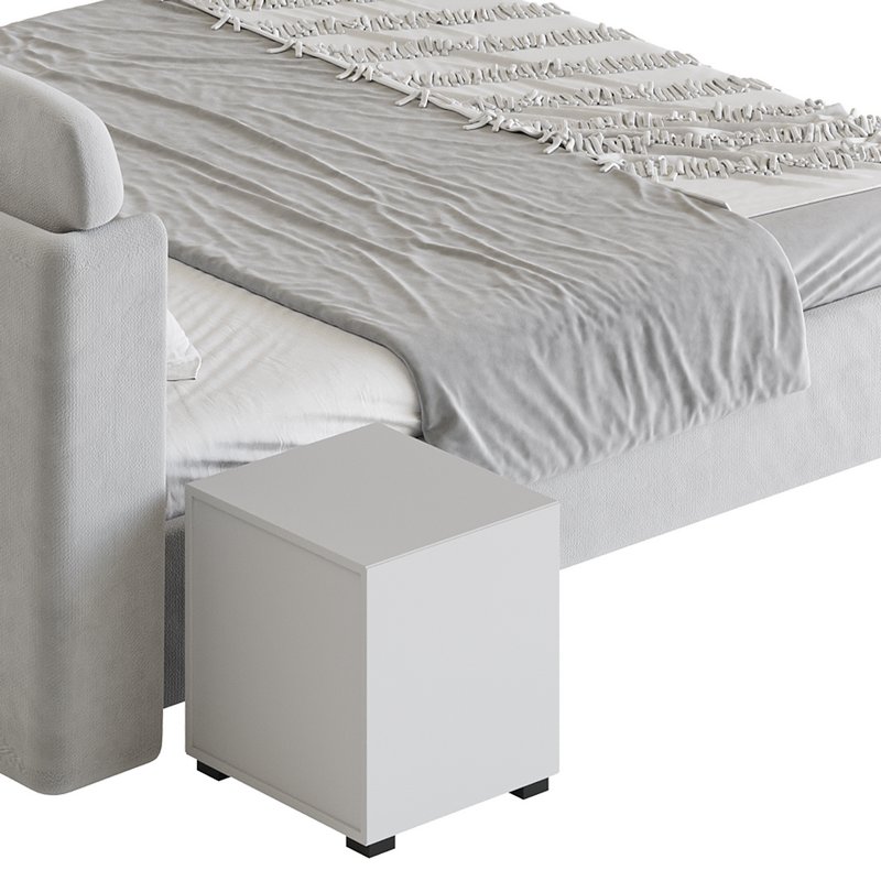 Modern Wingback Upholstered Headboard Bed - Image 14