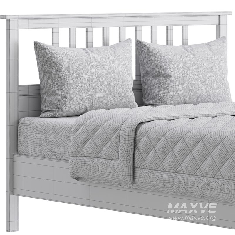 HEMNES Bed frame dark gray stained - Image 15