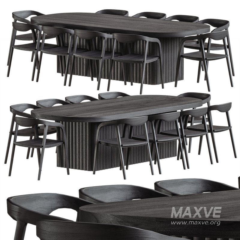 Table chair wooden - Image 1