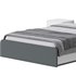 Gray Faux Leather Upholstered Bed - Thumbnail 15
