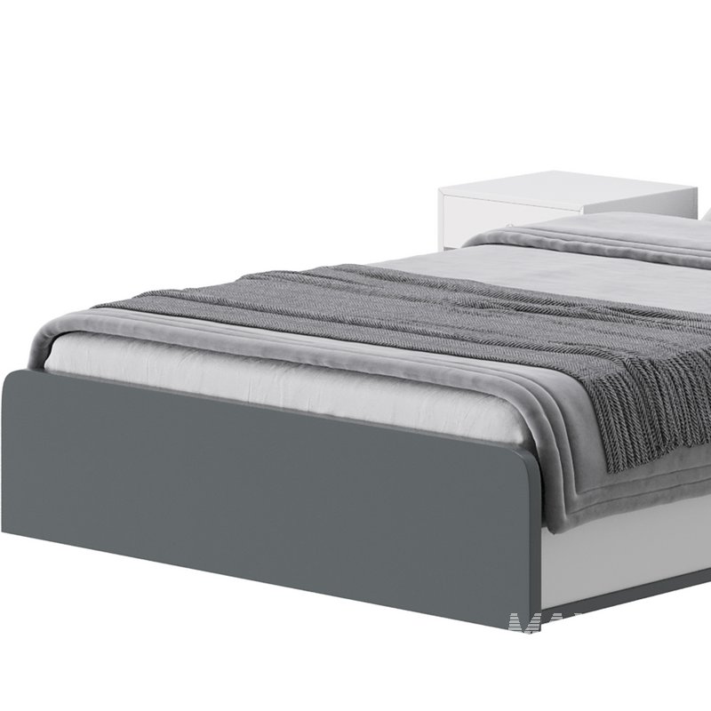 Gray Faux Leather Upholstered Bed - Image 15