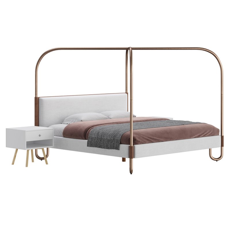 Gracia King Upholstered Canopy bed - Image 1