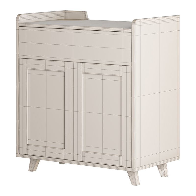 Asian Brown Wood Sideboard - Image 15