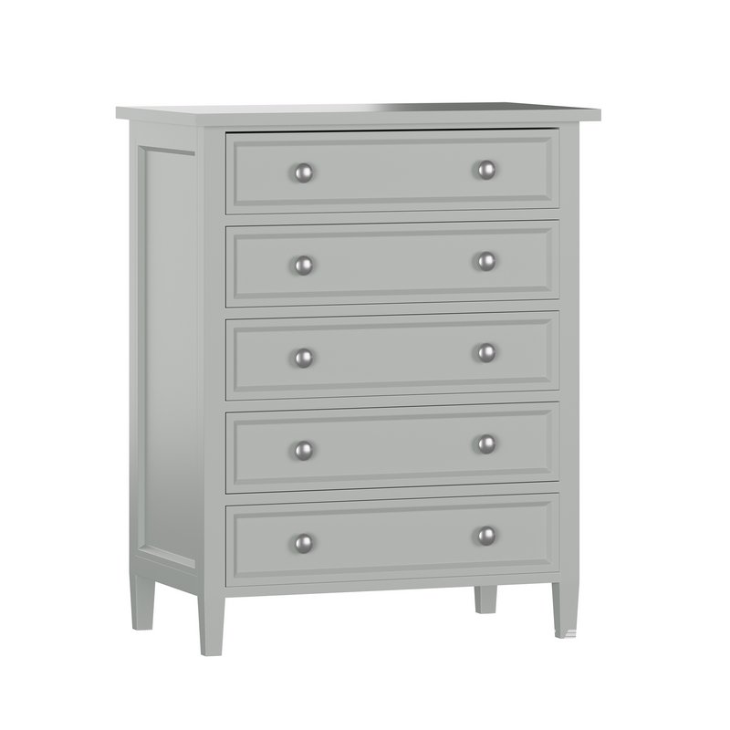 Harbor Grey 5-Drawer Chest - Image 1