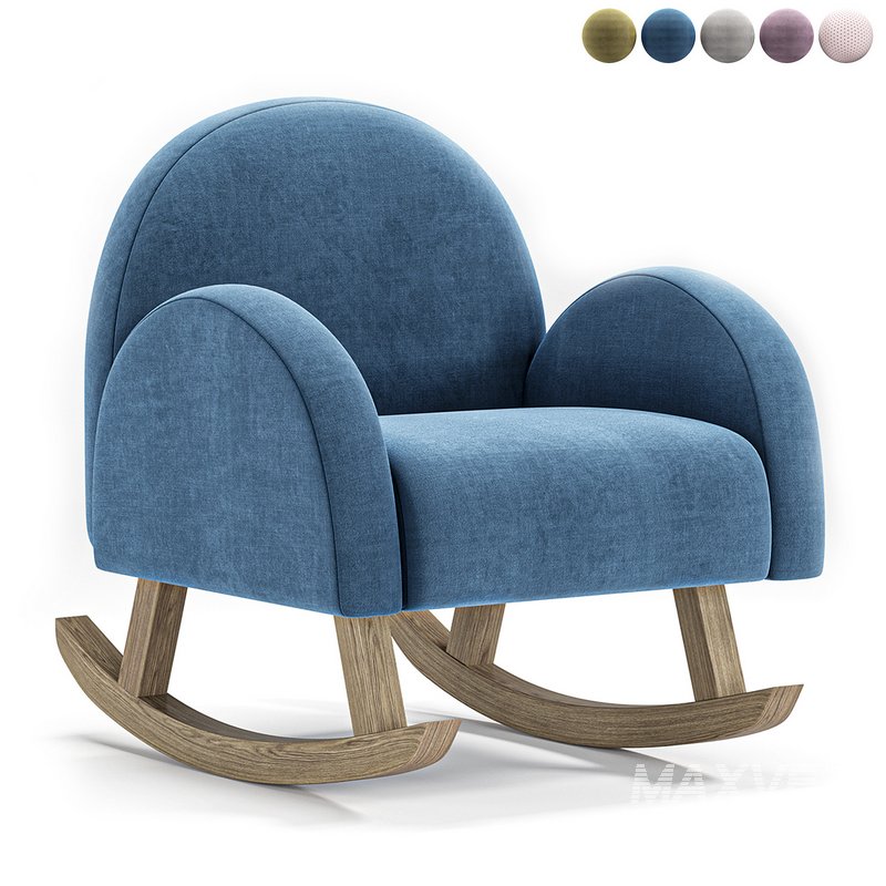 Solid Wood Rainbow Rocker Chair - Image 1