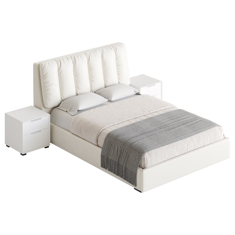 White Modern Twin Bed - Image 16