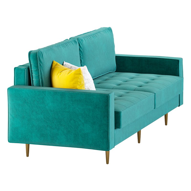 Velvet Fabric Sofa Couch - Image 17