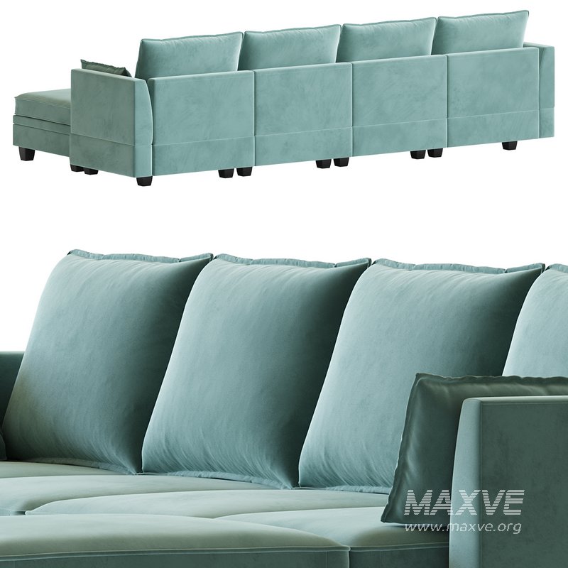 Sectional Sofa Convertible Sofa Bed - Image 15