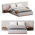 American Queen Size Bed Offered in Velvet with Floating Nightstands - Thumbnail 15