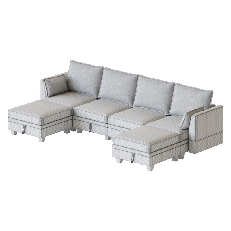 Sectional Sofa Convertible Sofa Bed - Image 16