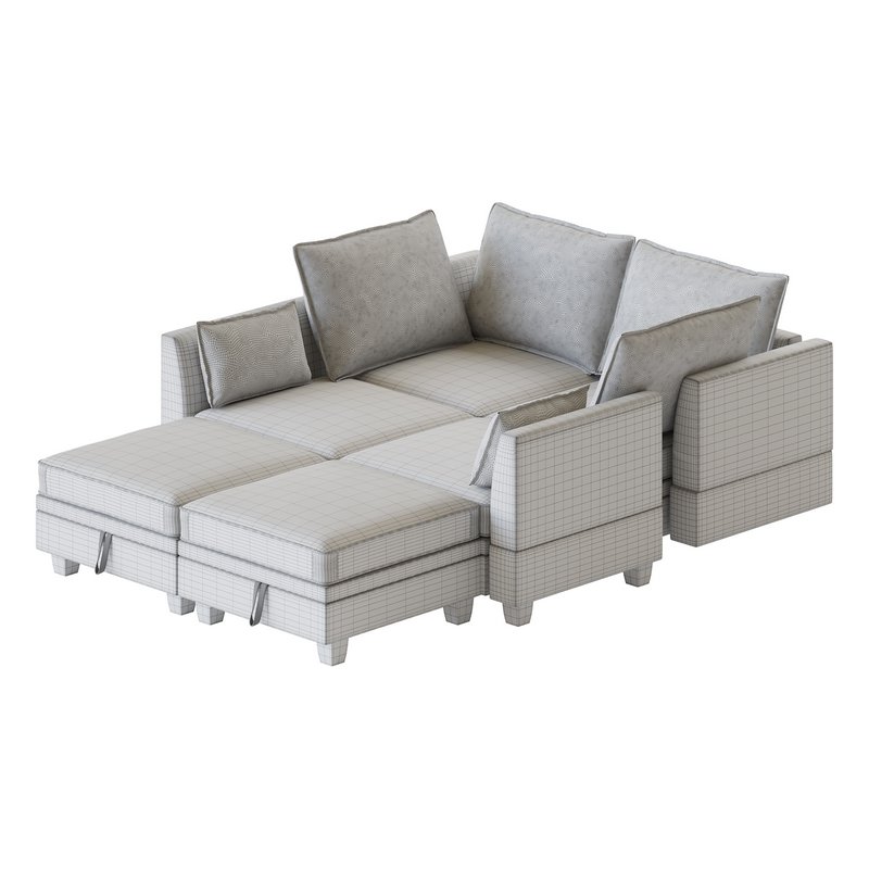 Sectional Sofa Convertible Sofa Bed 2 - Image 15