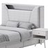 Gray Faux Leather Upholstered Bed - Thumbnail 18