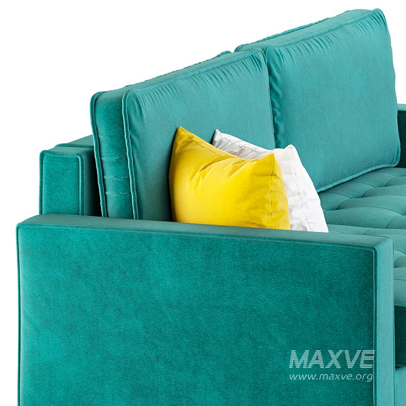 Velvet Fabric Sofa Couch - Image 18