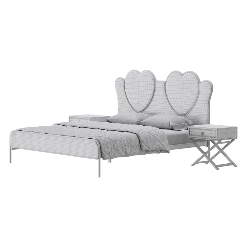 Glam Upholstered Headboard Bed - Image 18