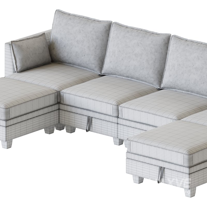Sectional Sofa Convertible Sofa Bed - Image 17