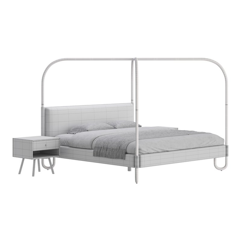 Gracia King Upholstered Canopy bed - Image 18