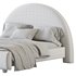 Desirae Flannelette Round Shaped Headboard Bed Frame King - Thumbnail 17