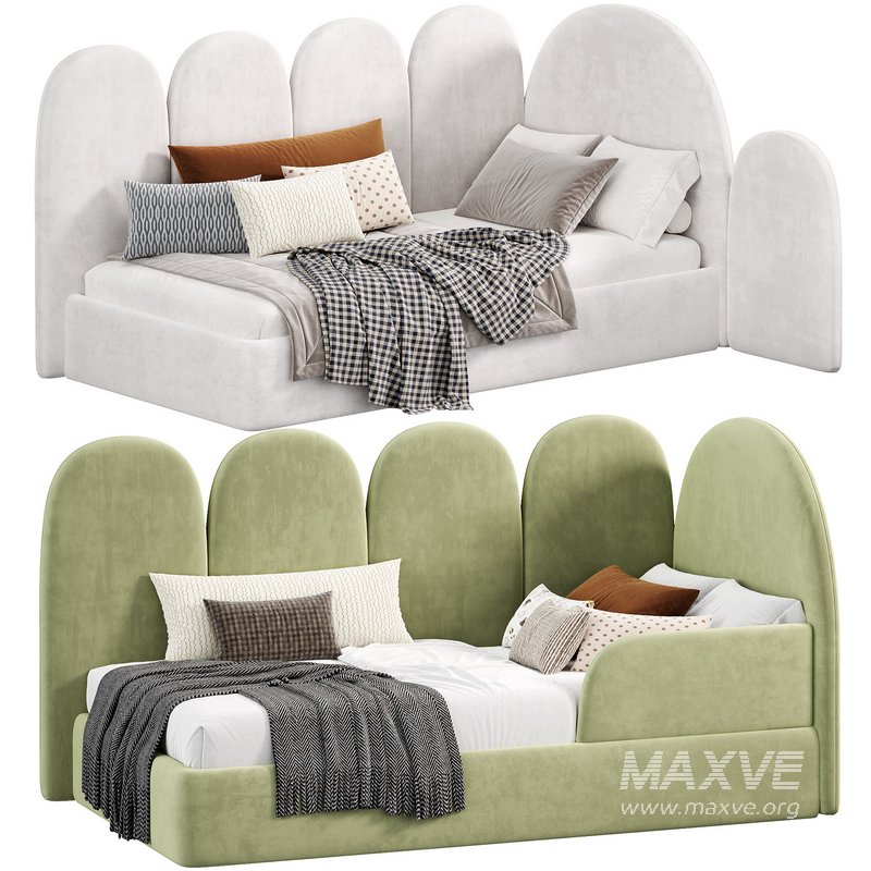 Rhea green Bed by furni - Image 1