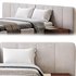 American Queen Size Bed Offered in Velvet with Floating Nightstands - Thumbnail 17