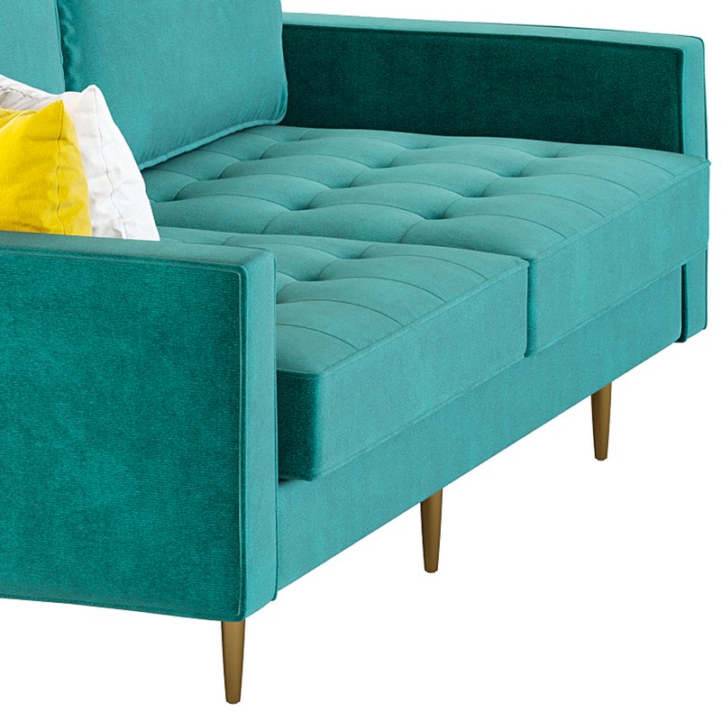 Velvet Fabric Sofa Couch - Image 16