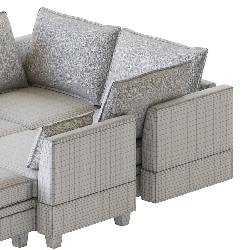 Sectional Sofa Convertible Sofa Bed 2 - Image 17