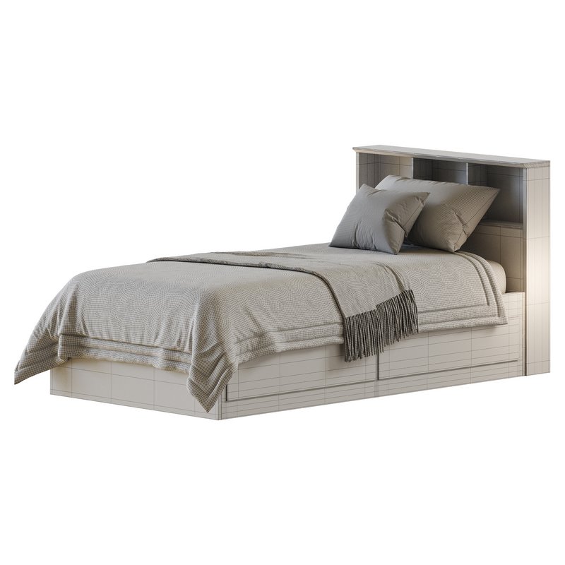 Mainstays Mates Storage Bed with Bookcase Headboard - Image 19