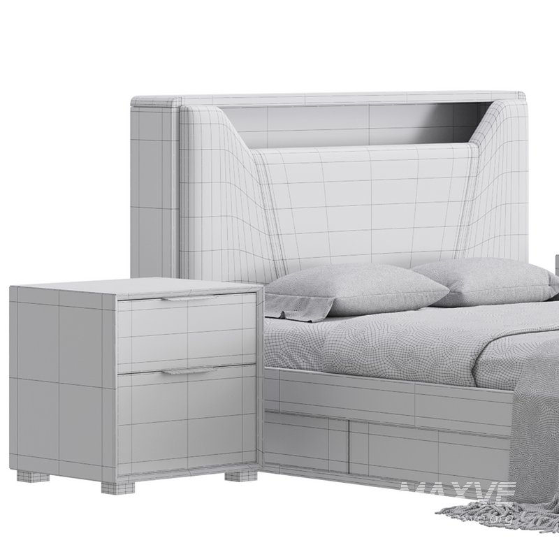 Gray Faux Leather Upholstered Bed - Image 19