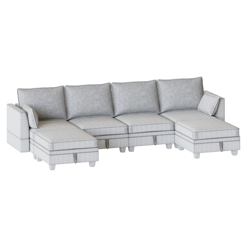 Sectional Sofa Convertible Sofa Bed - Image 18
