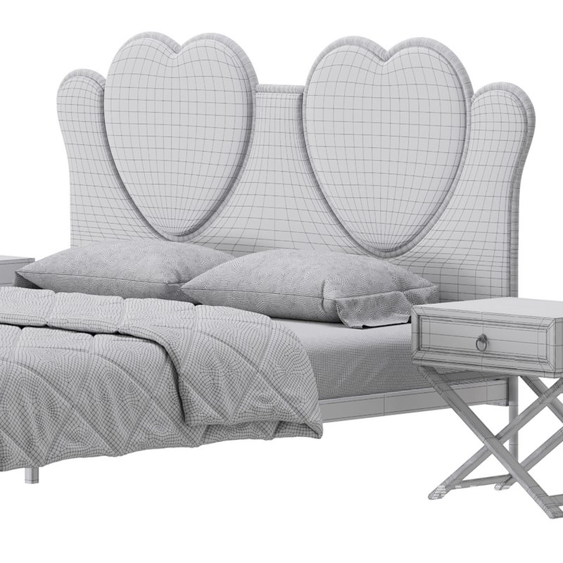 Glam Upholstered Headboard Bed - Image 19