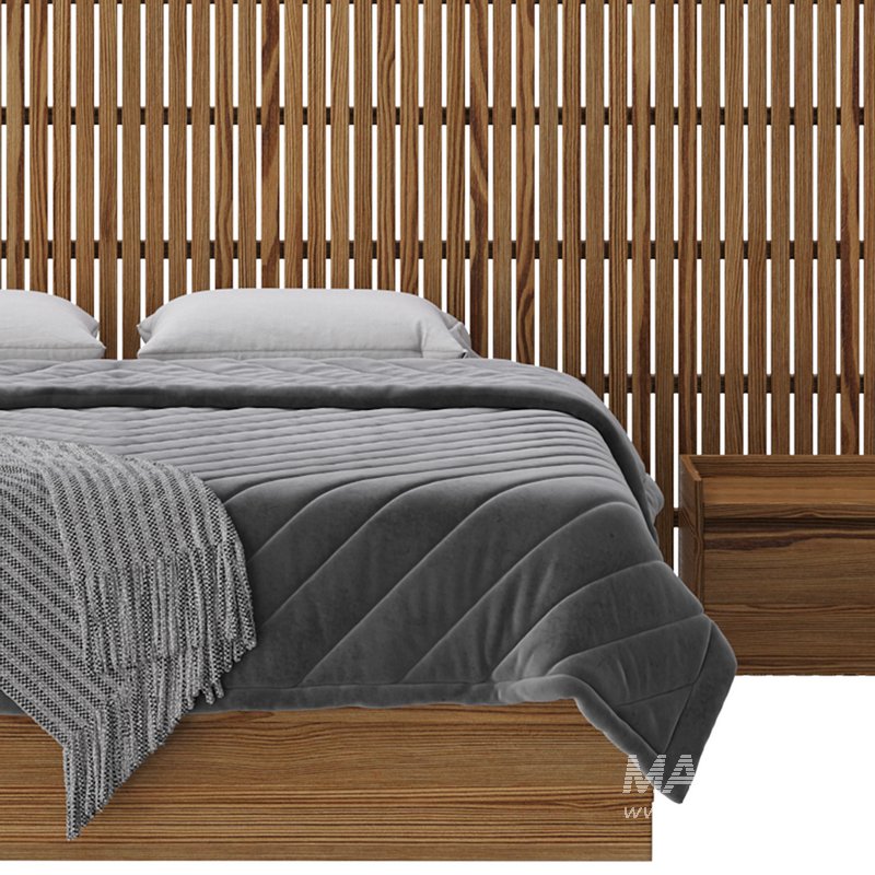 Batten White Oak King Plinth-Base Storage bed - Image 19