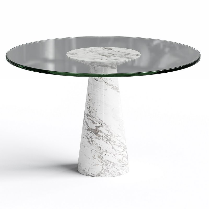 Angelo Mangiarotti Round Pedestal Dining Table - Image 1