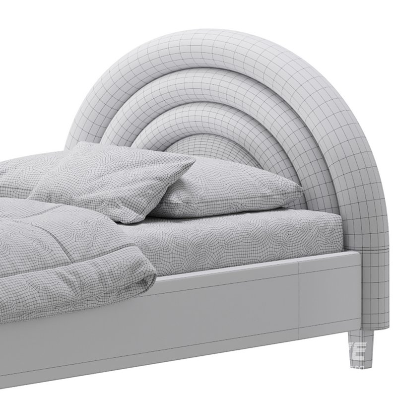 Rainbow Kids Velvet Finish Bed - Image 20