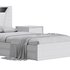 Gray Faux Leather Upholstered Bed - Thumbnail 20