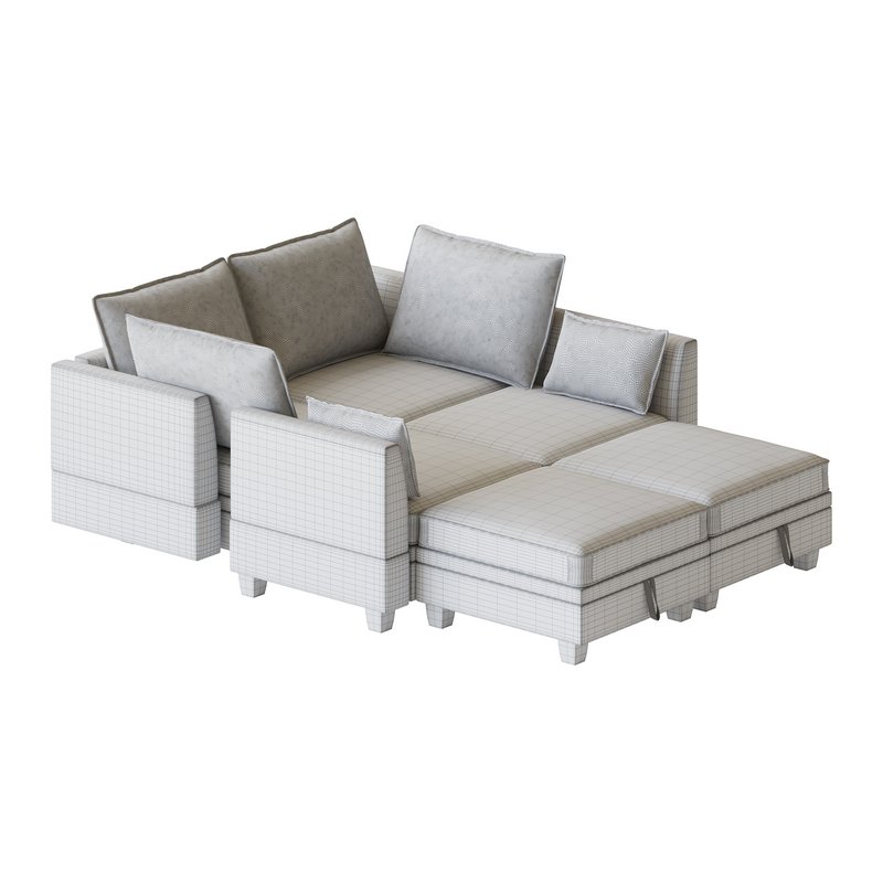 Sectional Sofa Convertible Sofa Bed 2 - Image 18