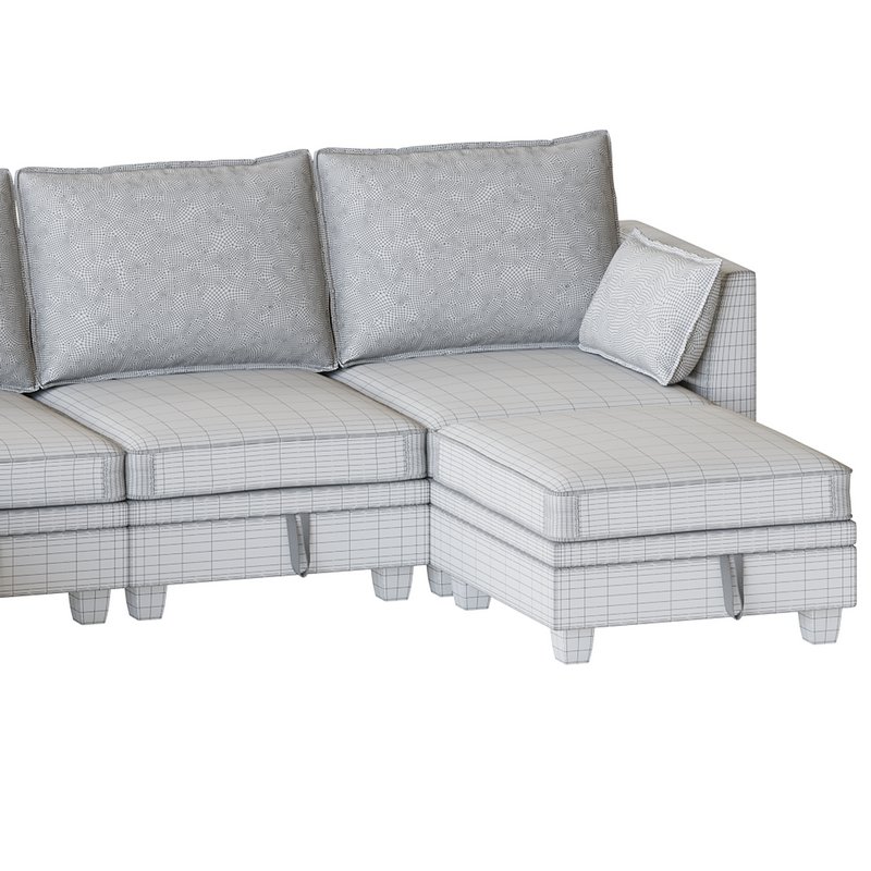 Sectional Sofa Convertible Sofa Bed - Image 19