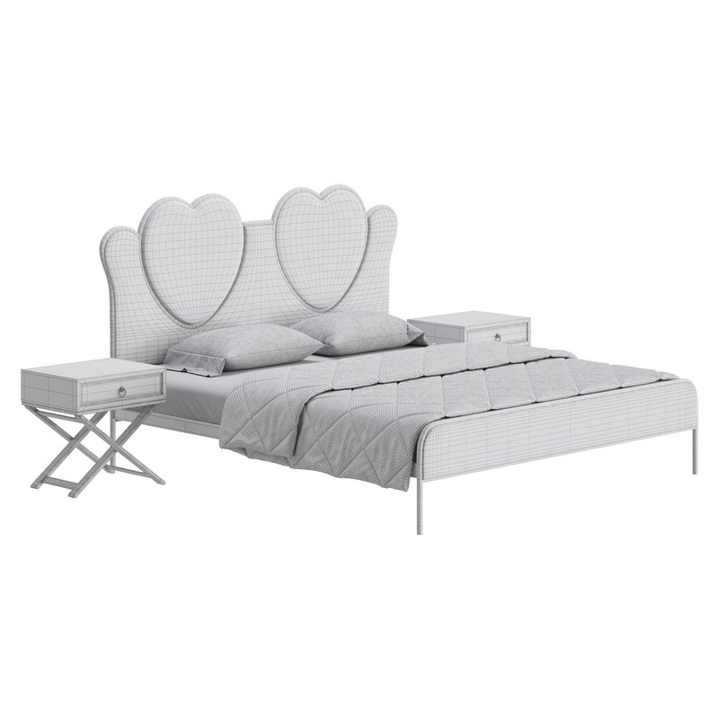 Glam Upholstered Headboard Bed - Image 20