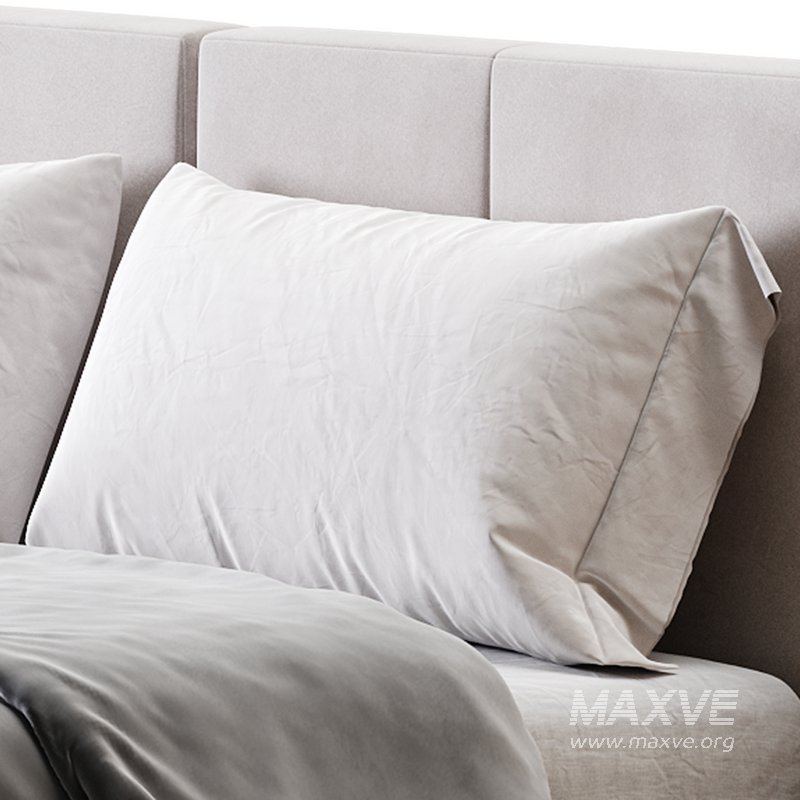 American Queen Size Bed Offered in Velvet with Floating Nightstands - Image 19