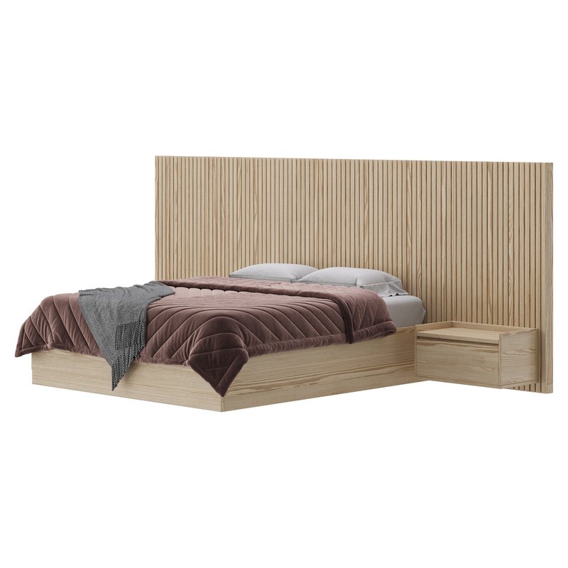 Batten White Oak King Plinth-Base Storage bed - Image 21