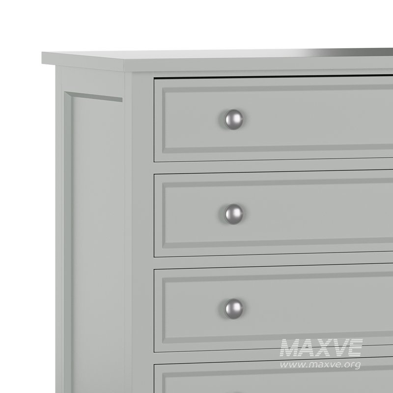 Harbor Grey 5-Drawer Chest - Image 4
