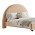 Desirae Flannelette Round Shaped Headboard Bed Frame King - Thumbnail 2