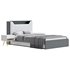Gray Faux Leather Upholstered Bed - Thumbnail 2