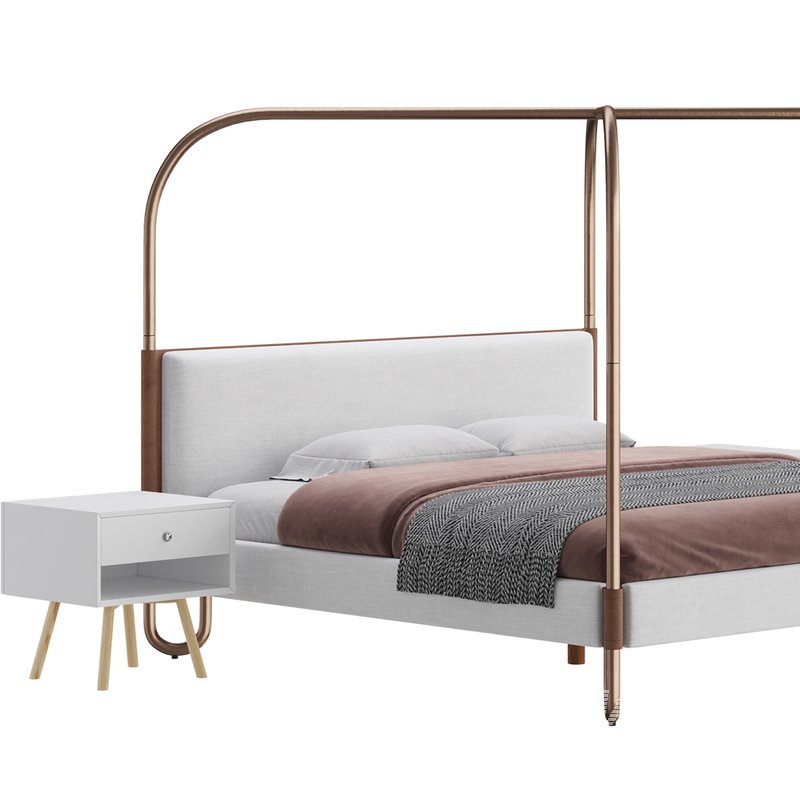 Gracia King Upholstered Canopy bed - Image 2