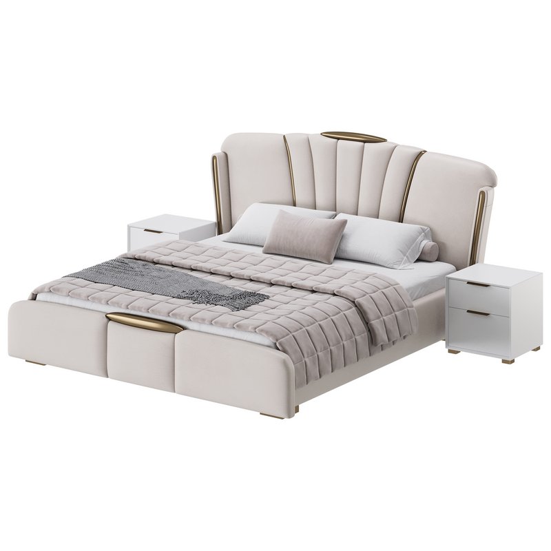 Grey Modern Bed - Image 2