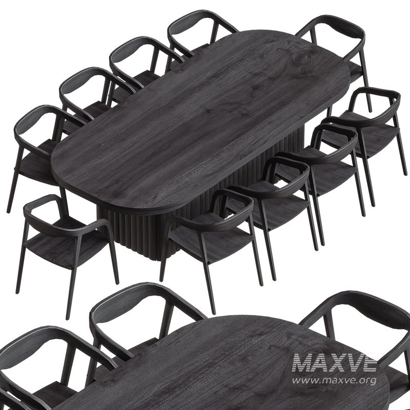 Table chair wooden - Image 3