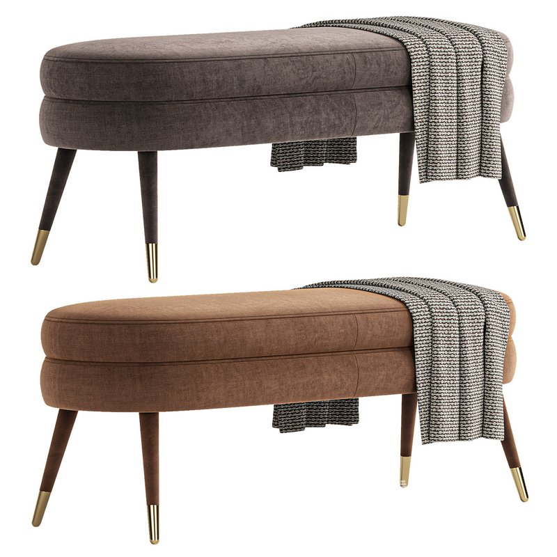 Betty Velvet Bench By Burkedecor - Image 2